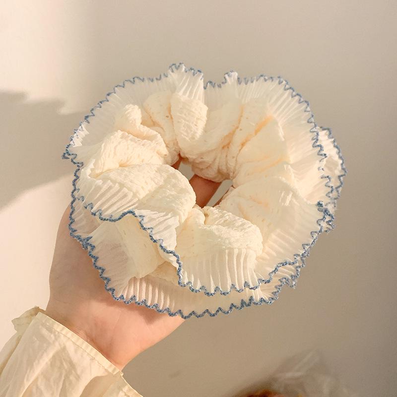 Korean Premium Lace Scrunchie: Women's High-End, Durable, Elastic Hair Accessory