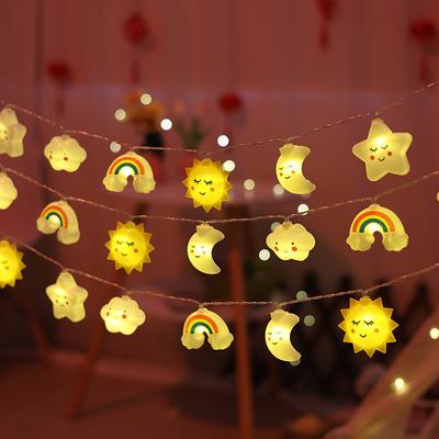 Sternenwolke Regenbogen Lichterkette LED Sternenlicht Kindergeburtstag und Kindertag Zimmerdekoration Licht