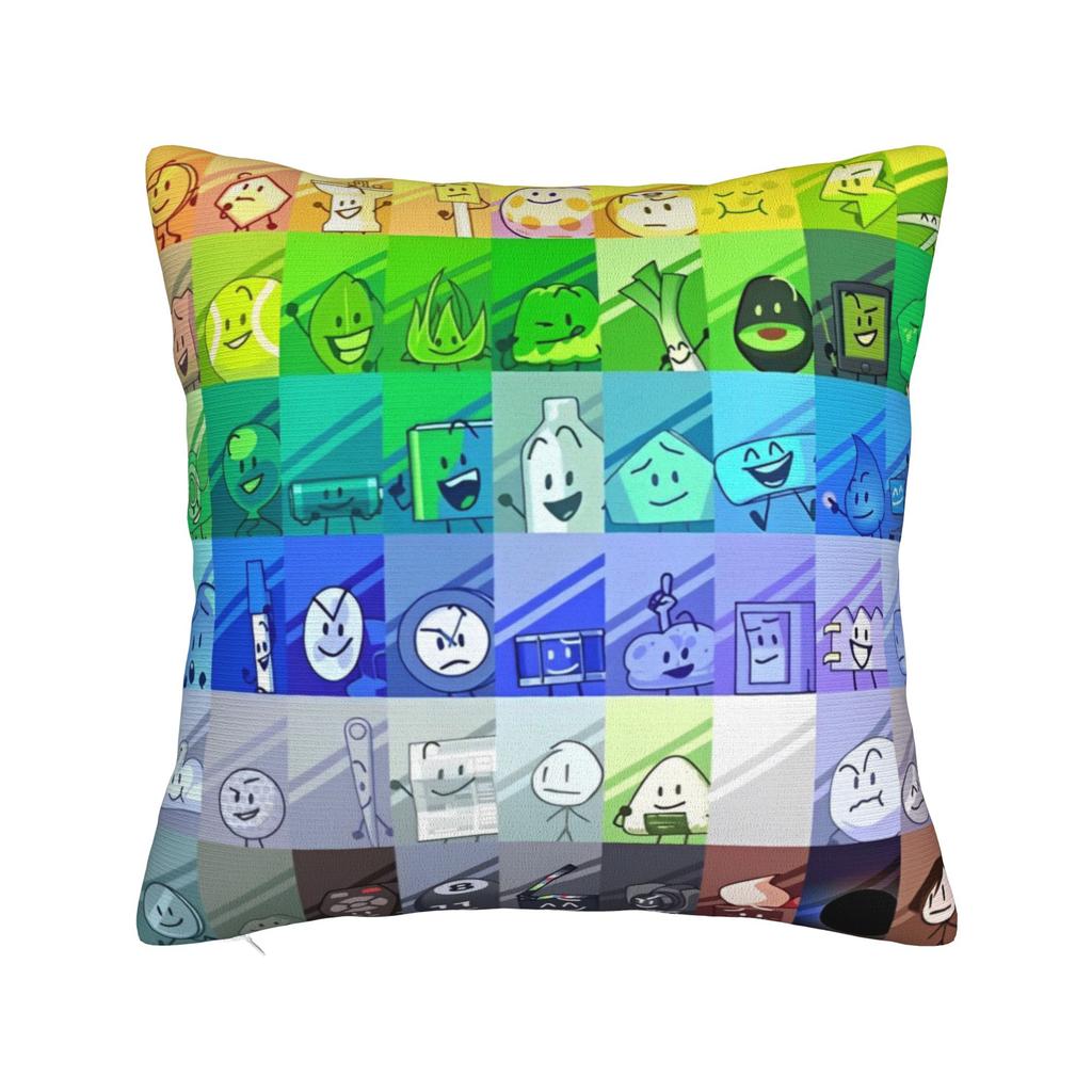 BFDI Inanimate Cartoon Pillowcase Cushion Cover Decoration Battle for Dream Island Pillow Case Cover Home Drop Shipping 40X40cm