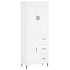 VidaXL Buffet haut Blanc 69,5x34x180 cm Bois d'ingénierie 3199825