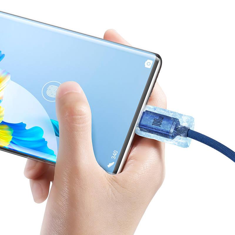 Kabel Usb Do Usb-C Baseus Crystal Shine, 100W, 2M (Niebieski)
