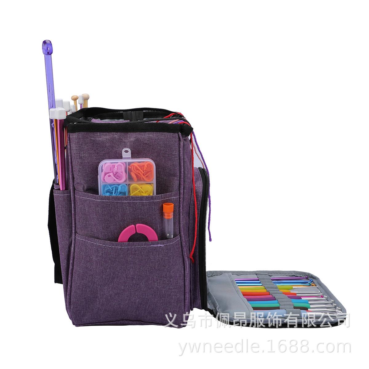 

2023 трансграничная горячая распродажа сумка для хранения вязальных инструментов портативная сумка для хранения сумка для хранения шерсти для DIY серый