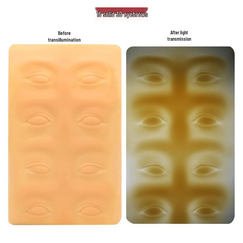 Solid Silicone Eyebrow Tattoo Practice Skin for Beginners