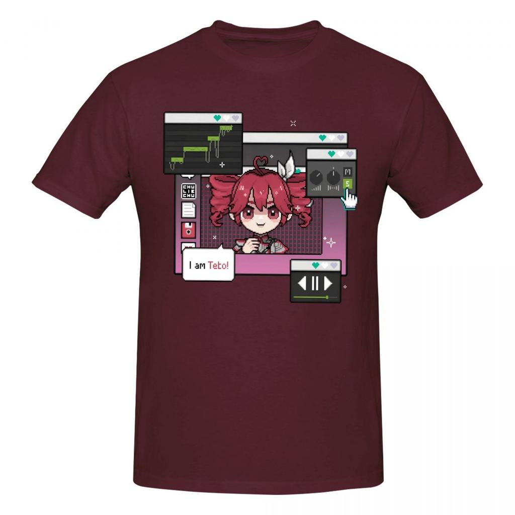 Unisex Kasane Teto Fun T-Shirt Vintage Baumwolle Anime Shirt