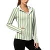 Women's Lightweight Zip Up Hoodie with Hood and Pockets Long Sleeve Striped Sun Protection Jacket for Outdoor Activities