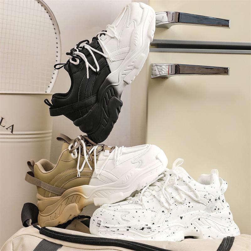 Original design of men's platform elevating shoes fashion  casual comfortable sports shoes