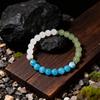 Festive Gifts White Jade Prehnite Blue Cracked Agate Beaded Bracelet Natural Fashion Jewelry For Men Women Daily Wear Gift