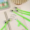 48 Pièces Panda Kawaii Forme Dessin Animé Stylo Gel Liquide Droit Séchage Rapide Papeterie Fournitures Scolaires et de Bureau Prix Cadeau Outils d'Écriture Cadeau de Fête Non