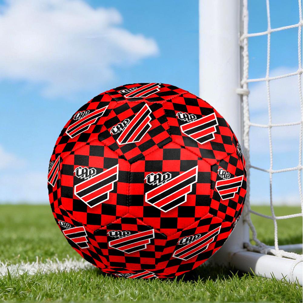 Red And Black Sport Emblem Printed Size 5 Soccer Balls, High-Quality, Anti-Slip, Protective Football, A Unique Gift , Birthdays, Christmas Gifts