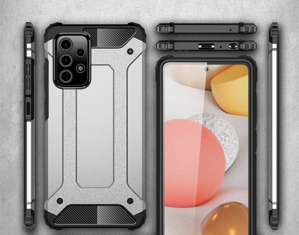 TECH ARMOR case for Samsung Galaxy A72 5G / A72 LTE, Silver