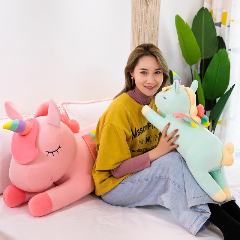 Cartoon Rainbow Unicorn Plush Toy Large Rainbow Angel Unicorn Doll Pillow Toy Gift