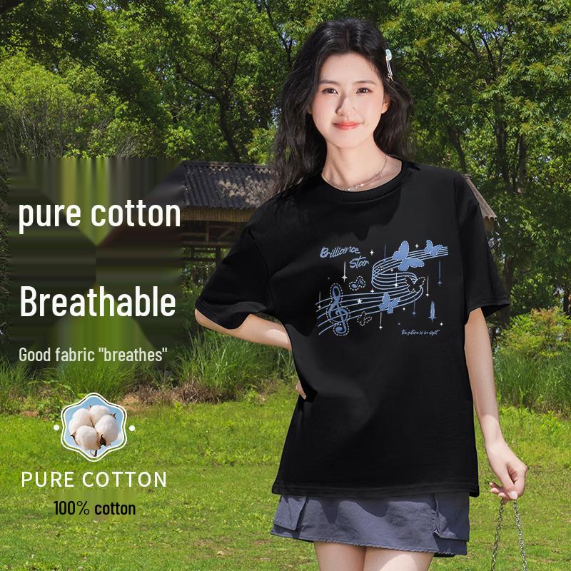 Baleno Women s Pure Cotton Loose Fit T-Shirt M