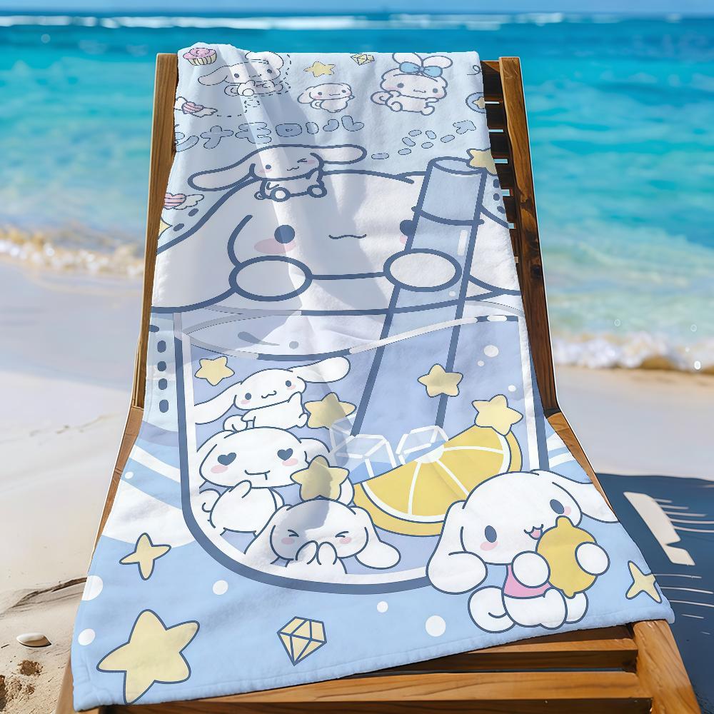 Sa C-Cinnamoroll cute Towel Quick Drying Beach Towels Are Suitable For Swimming Pools Camping Yoga And The Gym