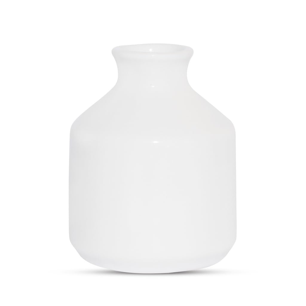 Mkd2 Rise Ceramic Reed Diffuser Pot I Empty Aroma Pot (White) for Home Fragrance