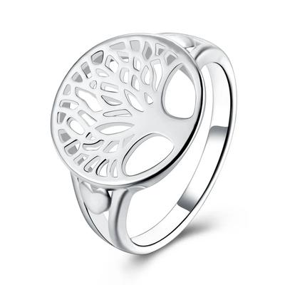 Price Women Copper Ring Tree Hollow Charms Wedding Jewelry Girl Gift High Quality Fashion Classic