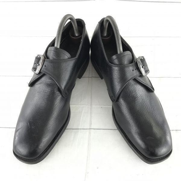 European Vintage Goodyear Leather Monk Strap Shoes [7/25.5/Black] Dress(USED)