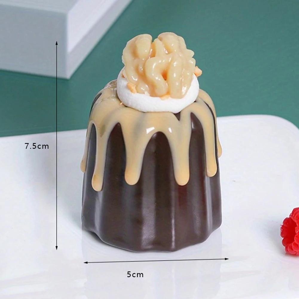1PC Artificial Fruit Cake Biscuit Fake Food Decoration Photography Pro Food Simulation Cake Model Tea Table Decoration