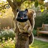 Hanging Nut Dispenser Outdoor Squirrel Feeder with Creative Simulated Head Design Durable 3D Printed Wildlife Feeding Station for Pla Tool Backyard