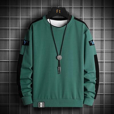 Frühling neue männer der sweatshirt lange ärmeln T-shirt ins Koreanische stil pullover bodenbildung shirt beiläufige lose top männer der kleidung