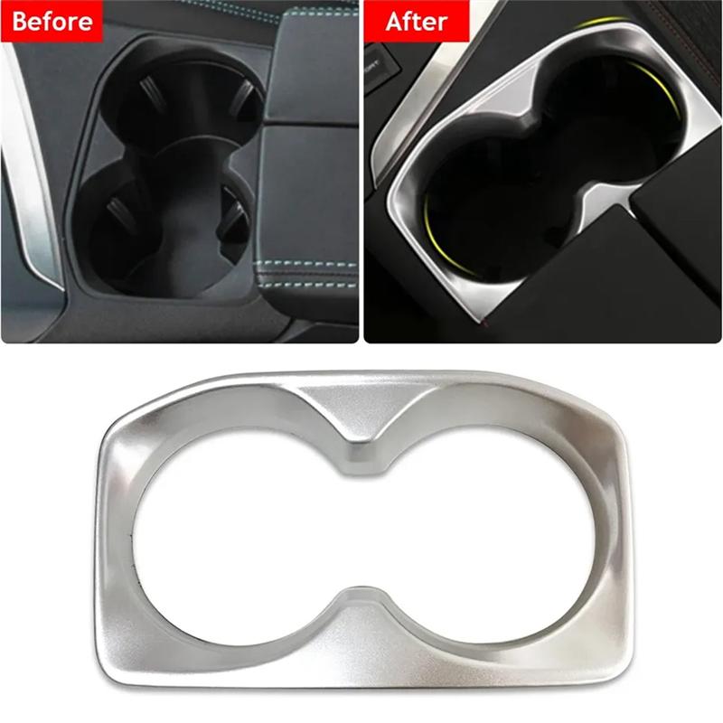 Car Center Console Water Cup Holder Trim Cup Holder Trim Sticker Forpeugeot 4008 5008 3008 GT 2017+