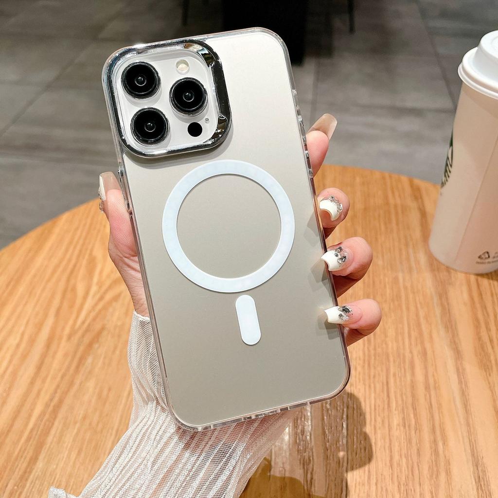 [Electroplating IMD magnetic attraction] New mobile phone case Apple 16PROMAX magnetic mobile phone case is suitable for 14PRO large holes