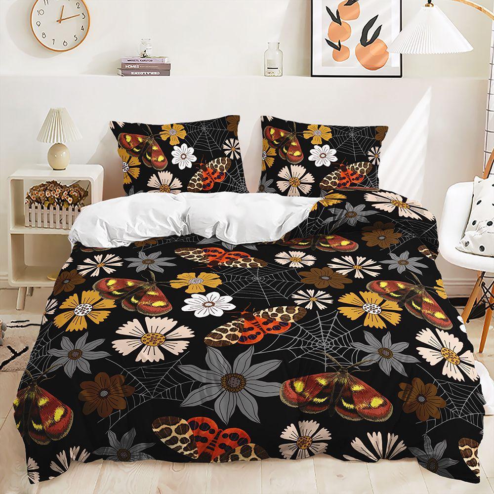 Three-Piece Butterfly Quilt Cover Two-Piece Bedding Kit Digital Printing Pillowcase