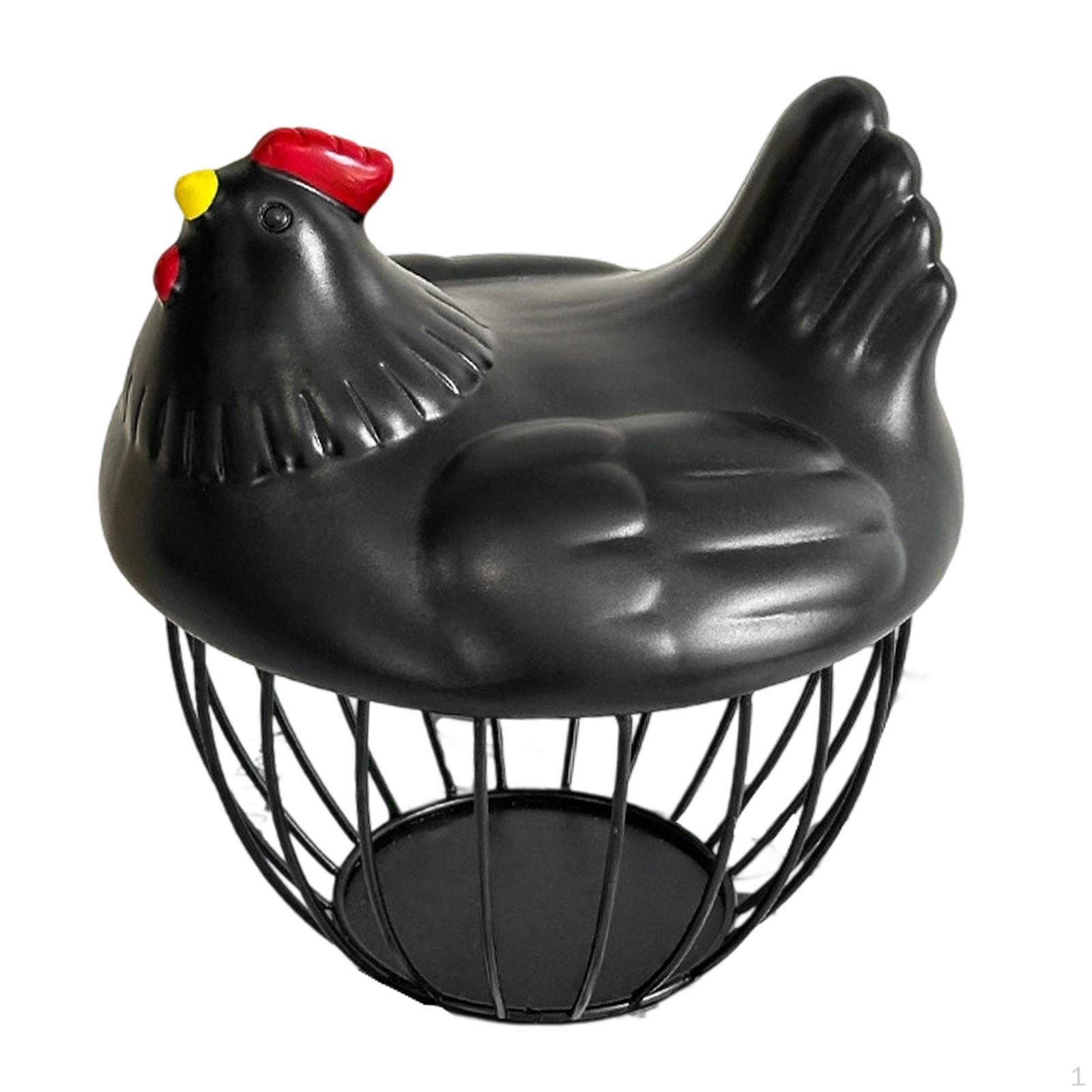 

Корзина для сбора яиц с дизайном курицы Кухня чёрный