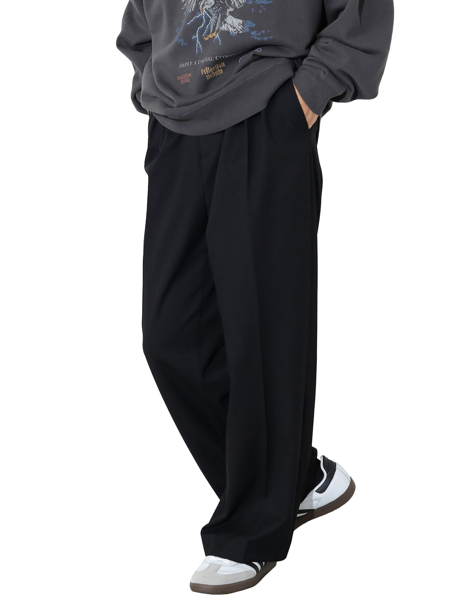 

Брюки Tuck Wide BLACK L [Beams Heart] YG.TR2 Мужские чёрный