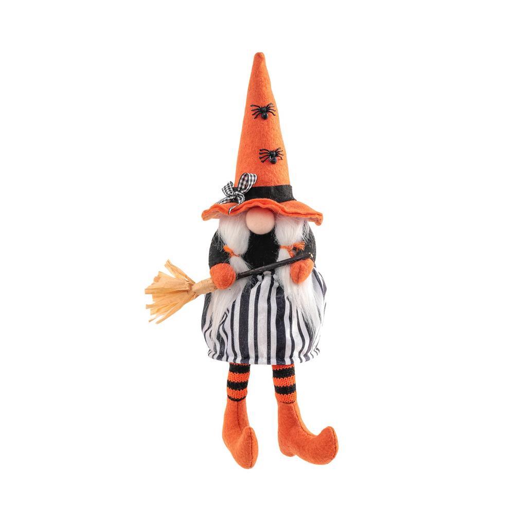 2025 Halloween Long Legs with Broom Dwarf Doll Creative Faceless Doll Home Decoration Desktop Ornaments
