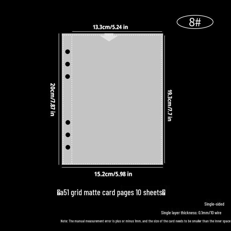 Компактный нескользящий прозрачный альбом для карточек формата А5 с 3-дюймовыми четырехлистными страницами для хранения небольших карточек 798₽