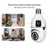 Wireless Dual-Screen Light Bulb Camera with Night Vision and Smart Monitoring