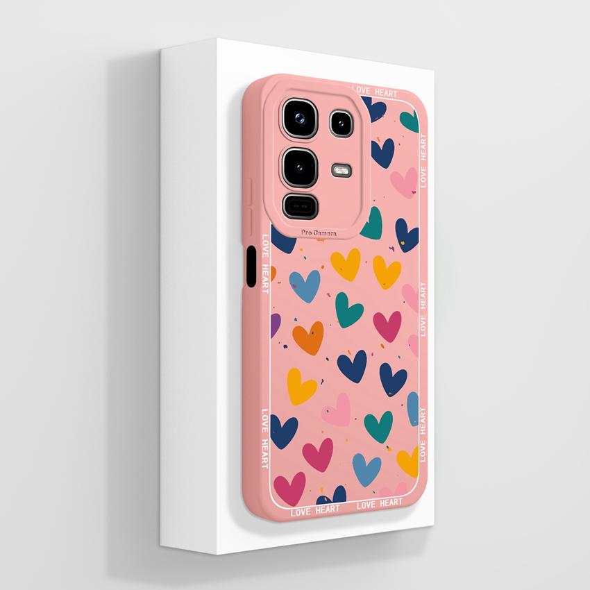 For Infinix Note 50x 50s 50 Pro Plus GT 10 30 Pro 5G Phone Cases Cute Cat Patterns Screen Protector Liquid Silicone Anti Slip Shell For Infinix Casing