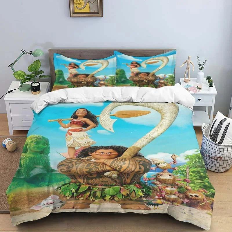 

Moana Maui Ocean 3D Printed Bedding Set Queen King Size Duvet Cover Set Comforter Cover With Pillowcase Set Home Textile Gift EU Single(135*200cm)3pcs