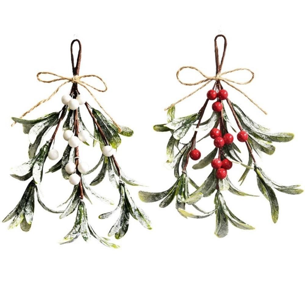 Artificial Floral Decor Artificial Mistletoe Sprigs Red Christmas Berry DIY Home Christmas Decorations Fake Flowers