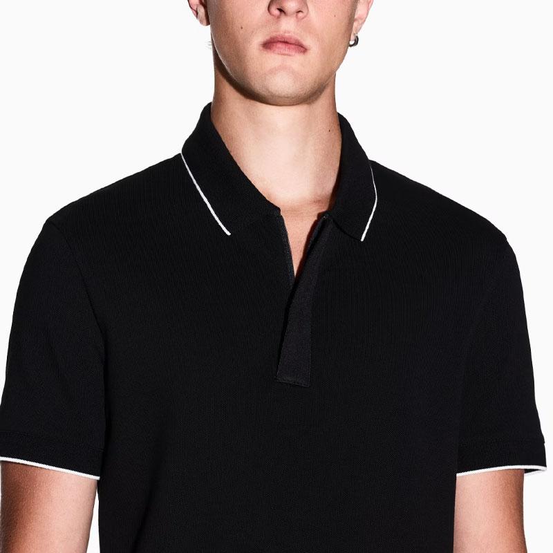 Armani Exchange SS26 Slim Fit Button Cotton Short Sleeve Polo Shirt Men Polo Shirts XM001285-AF10366-UC001