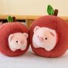 The  Able Apple Pig Plush Toy Doll Cute Pig Doll Detachable Throw Pillow Doll Gift Grabber Doll