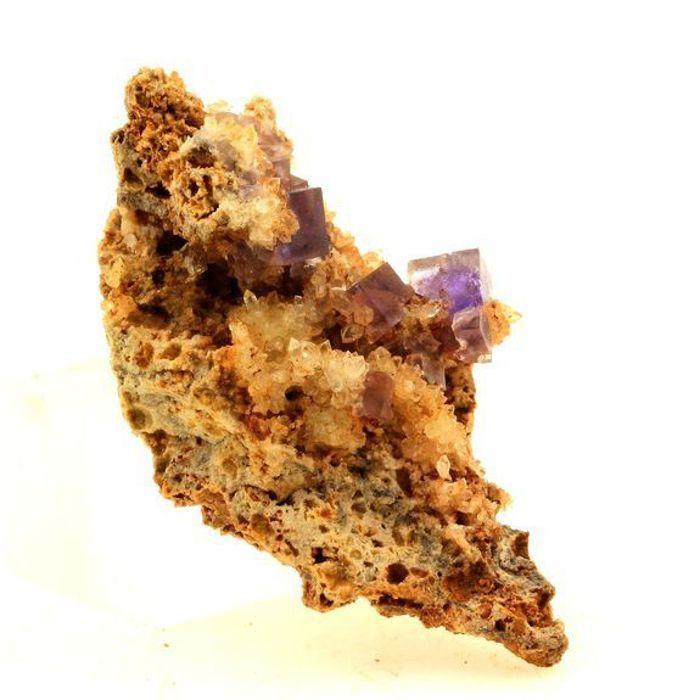 Pierres et Minéraux. Fluorite + Quartz. 104.0 ct. La Cabaña, Berbes, Asturias, Espagne.