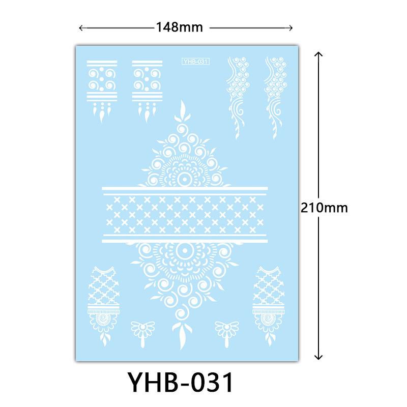 Водостойкая черно-белая кружевная тату-наклейка, белая тату-наклейка, водостойкая кружевная тату-наклейка тату 148*210mm