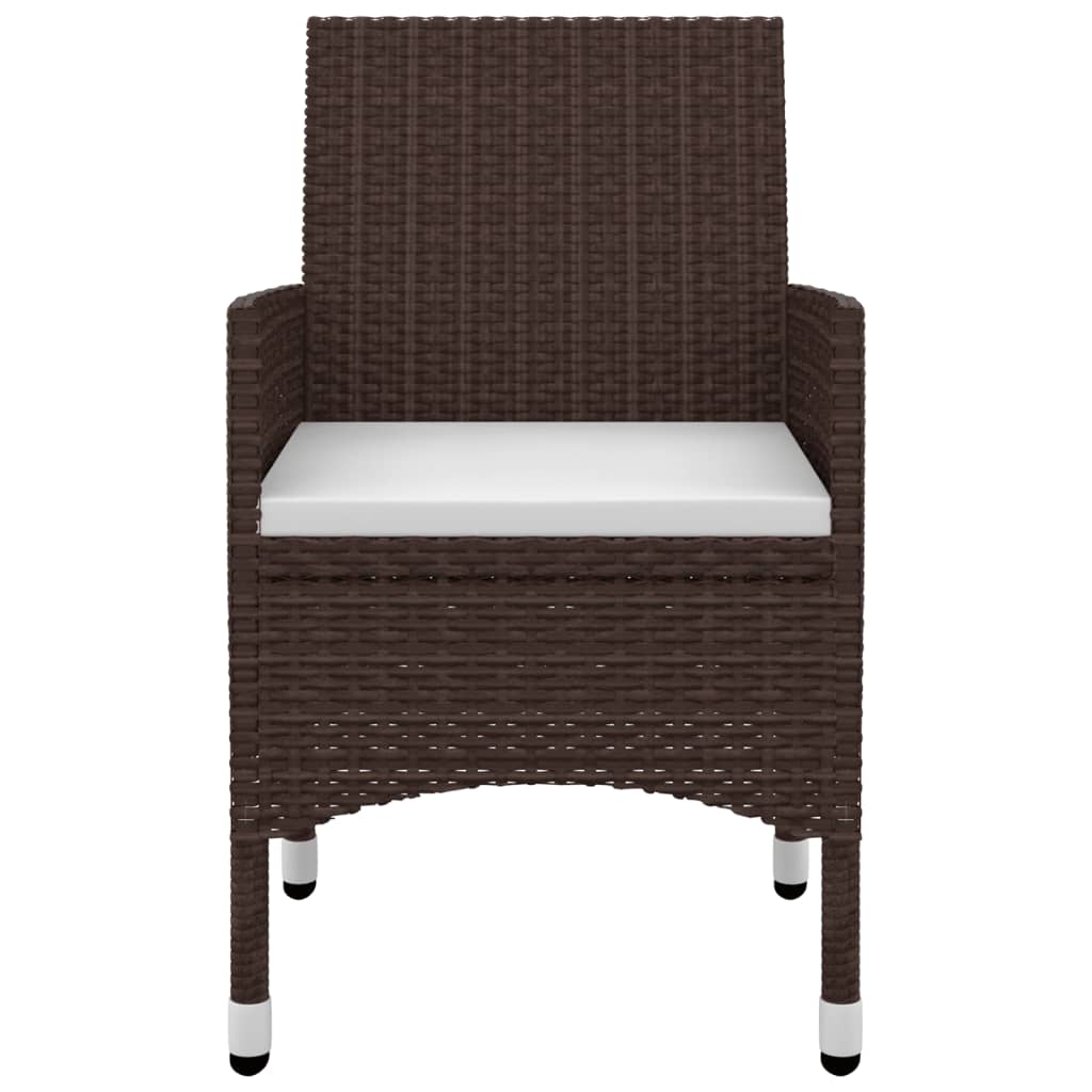Vidaxl 9-Cz. Garden Furniture Set With Cushions, PE Rattan And Glass