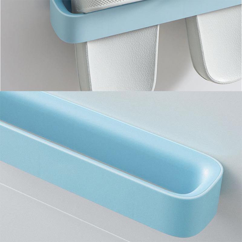 Slipper Rack Self-adhesive Bathroom Wall-mounted Storage Rack Slipper Hook Toilet Drain Toilet Bedroom Shoe Drying Organizer