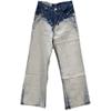 Gerade beschichtete Jeans Damen Herbst Neu High Street Tie-Dye Hohe Taille und Dünnes Weites Bein Bodenlange Hose Trendige Marke