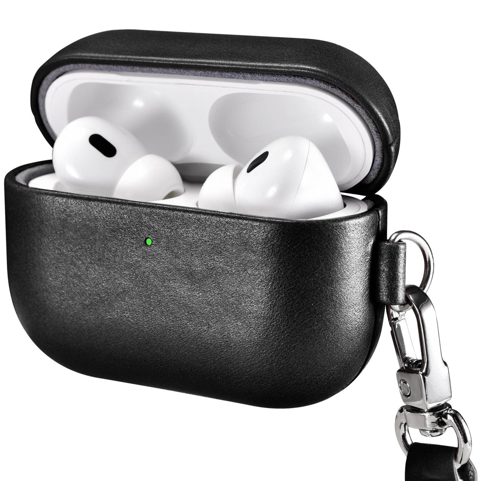 

Genuine Leather Case for AirPods Pro 3 (September 2025 Release Only) - Shockproof, Drop-Resistant, Detachable, Full Protection, Wireless Charging Comp
