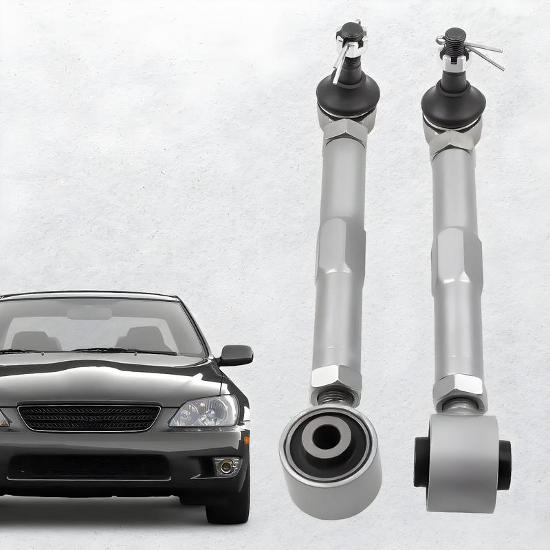 Rear Toe Control Arms Kit Adjustable for Lexus IS300 2001-2005 GS300 1998-2005 Silver Steel New