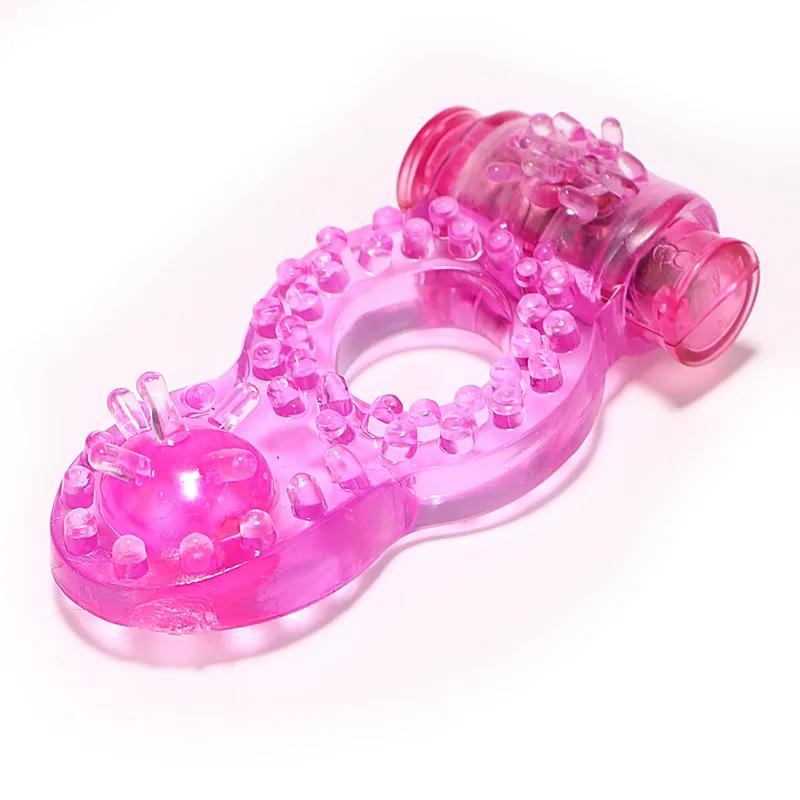 Vibrating Penis Ring Clitoris Stimulator Cock Delay Ejaculation Man Sex Toys For Couple Vagina Orgasm Dual Pleasure Vibrator