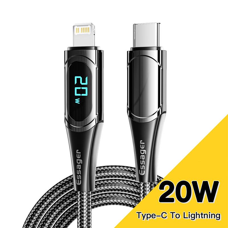 Essager 100W/5A USB-C To USB-C PD Fast Charging Cable Durable Reliable for Macbook Xiaomi Samsung
