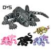 3D-gedruckte haarlose Katzenfigur, bewegliche Gelenke, Sphynx-Katzenfigur, artikuliertes Tiermodell, Spielzeug, Home-Office, Bücherregal, Schreibtisch-Dekoration, Ornament