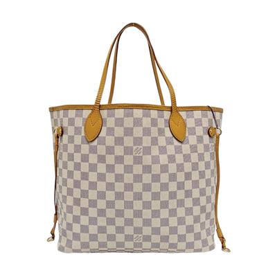 [Použitá] Neverfull Mm Kostkovaná Canvas s Koženým Lemováním Kabelka - Dobrý stav #11LM8B5