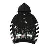 Черные мужские топы с капюшоном Diag Galaxy Brushed Over Hoodie OMBB009F176190309901