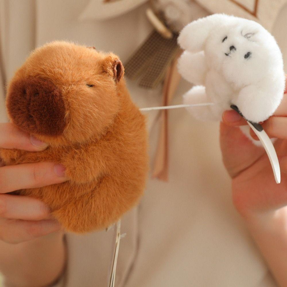 Stay Wire Capybara Plush Keychain Crocodile Capybara Plush Doll Capybara Plush Pendant Girls