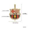 European & American Hip-Hop Football Club Badge Pendant with Colorful Drip Oil - Fan Commemorative Medal Necklace